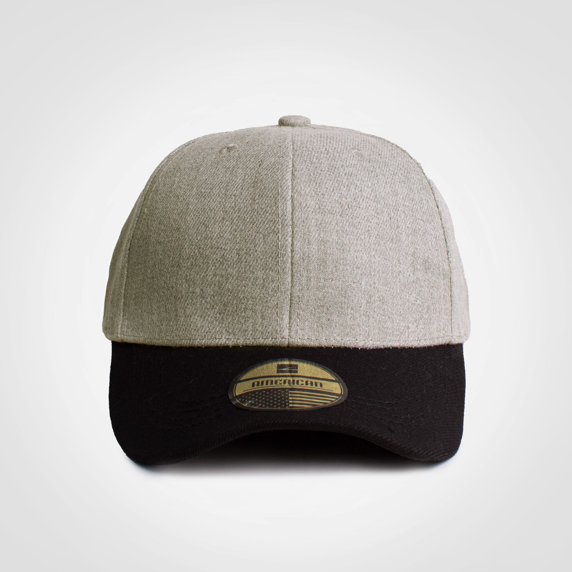 American-Two-Tone-Grey-Melange-Black-Foc1